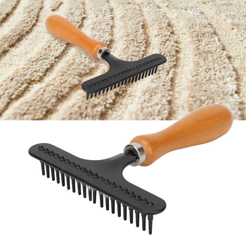 Wooden Handle Pet Deshedding Brush