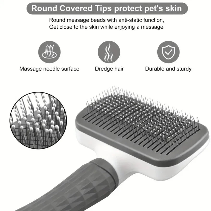 One-Click Pet Massage Brush
