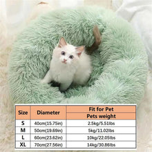 Soft Pet Cat Bed Pad Plush Warm Faux Fur dog Calm Bed Donut Round Bed Comfortable Sleeping Washable for Small Medium Dog and Cat