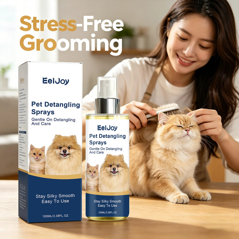 Pet Hair Care Spray Moisturizing Cleaning Dirt Reduce Knotting Smoothing Hair Natural Shine Refreshing Fragrance Pet Conditioner