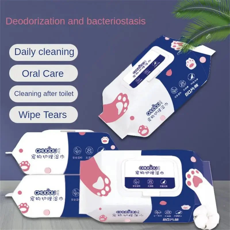 Pet Cleaning Deodorizing Wipes