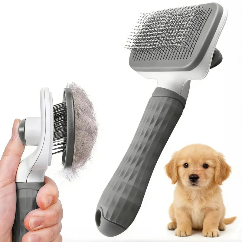 One-Click Pet Grooming Brush