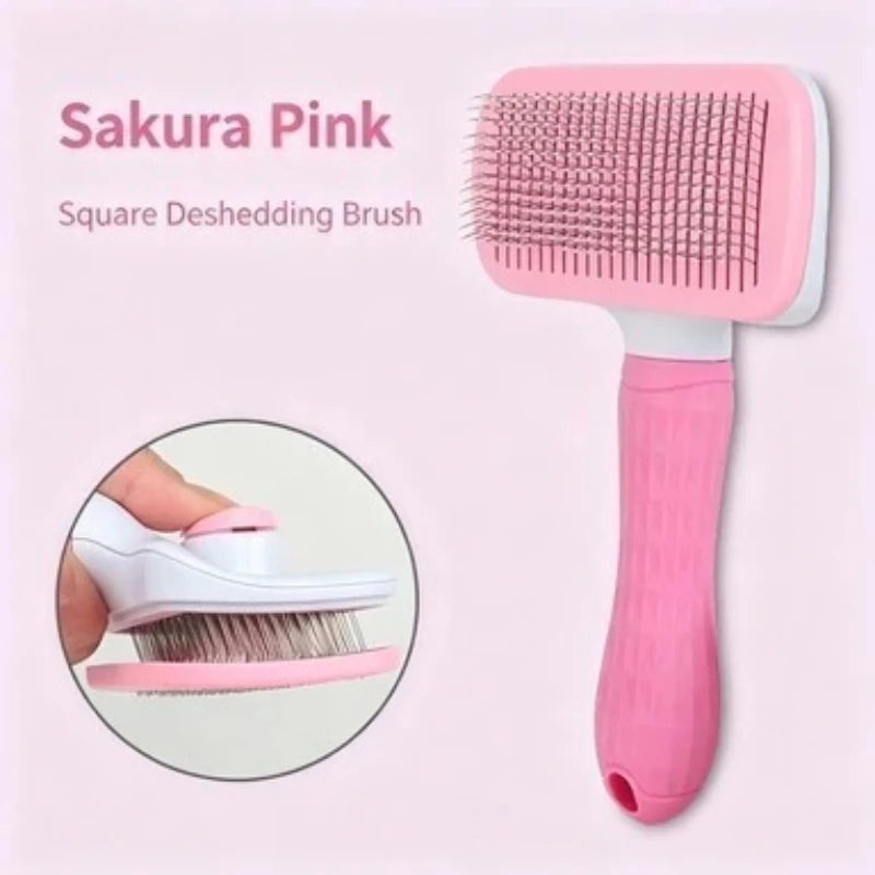 One-Click Pet Grooming Brush
