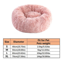Soft Pet Cat Bed Pad Plush Warm Faux Fur dog Calm Bed Donut Round Bed Comfortable Sleeping Washable for Small Medium Dog and Cat